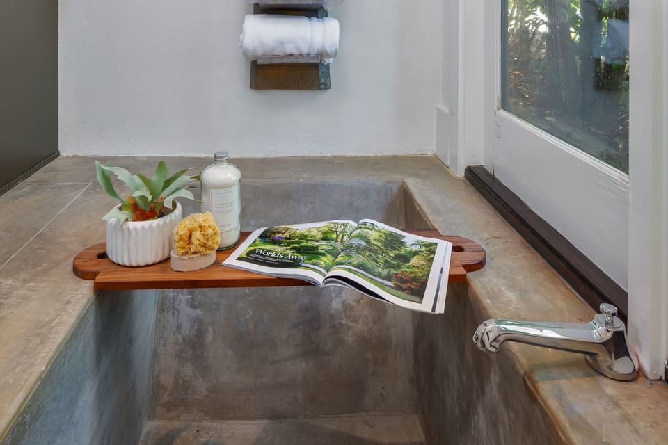 Sunk in tub in master with the most spectacular view. 