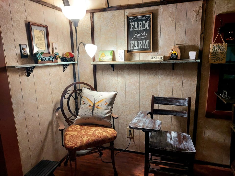 Extra seating in The Shed will seat 5 to 6