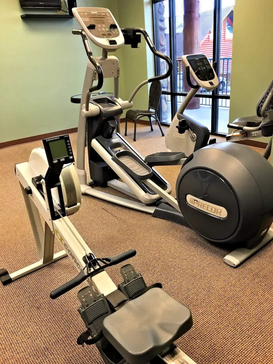 Get fit and stay entertained! ️‍️ Our resort gym room is equipped with all the exercise equipment you need to break a sweat!