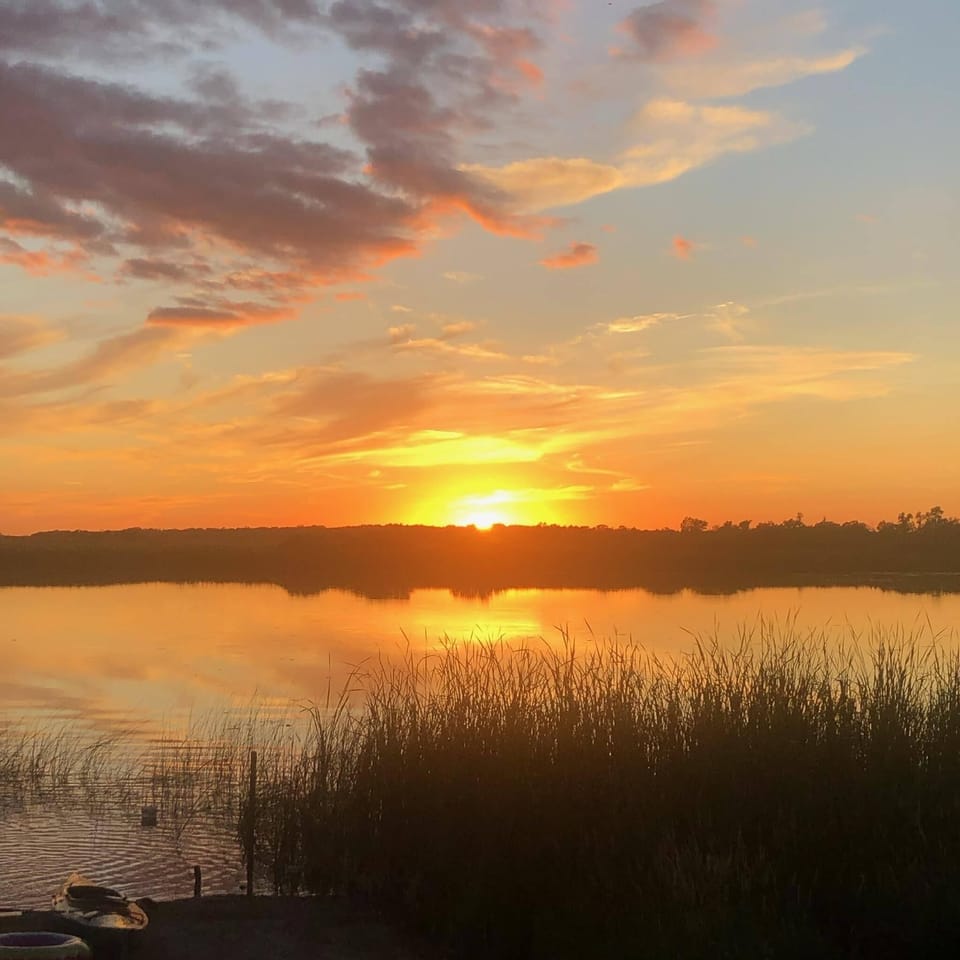 Sunset from the pond