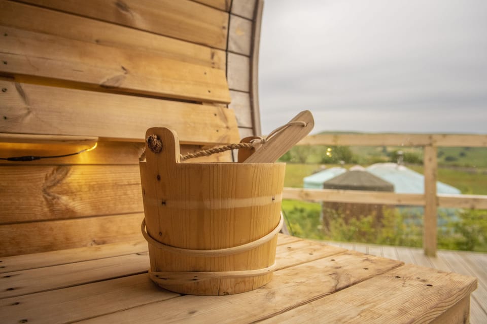 Sauna overlooking the beautiful Yorkshire countryside available for an additional charge