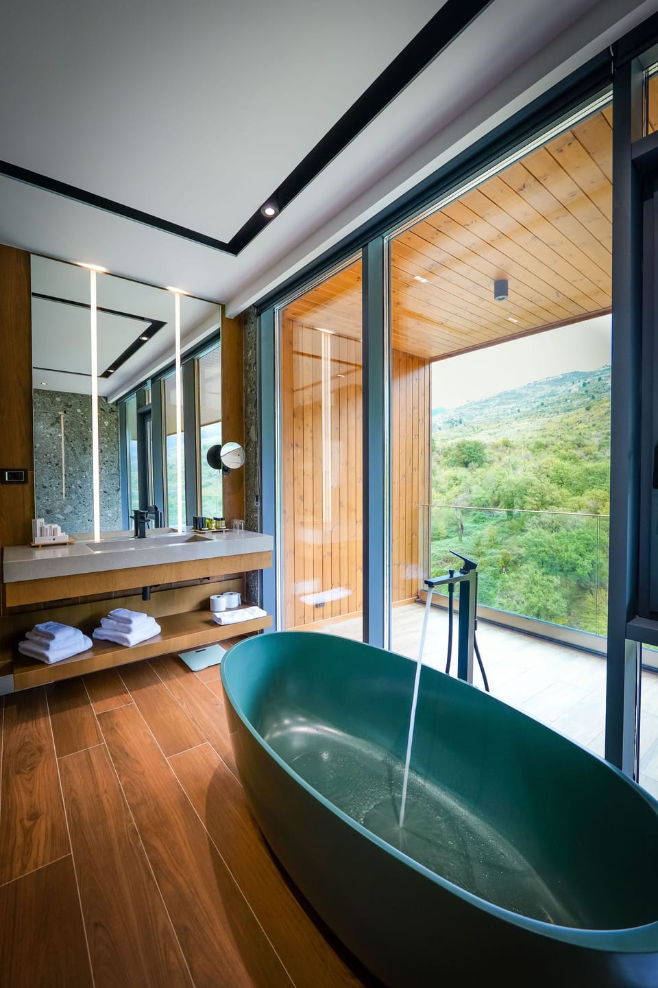 Suite | Bathroom | Hair dryer, slippers, bidet, towels
