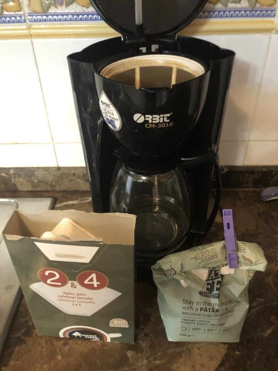 Coffee machine for filter coffee