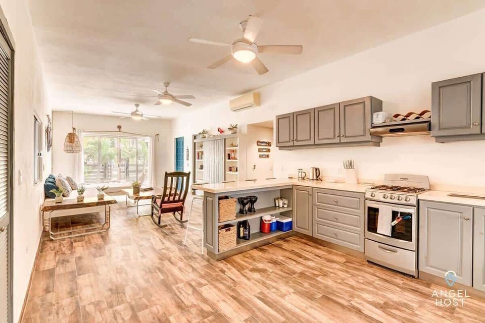 Open-concept kitchen with plenty of space.