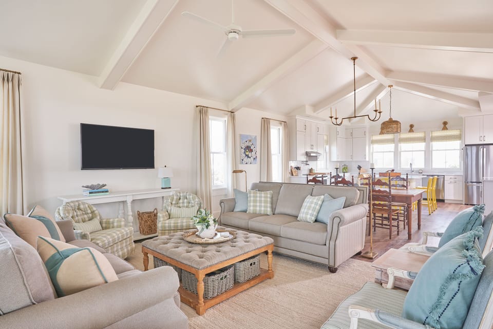 Vaulted Beamed Open Floor Plan