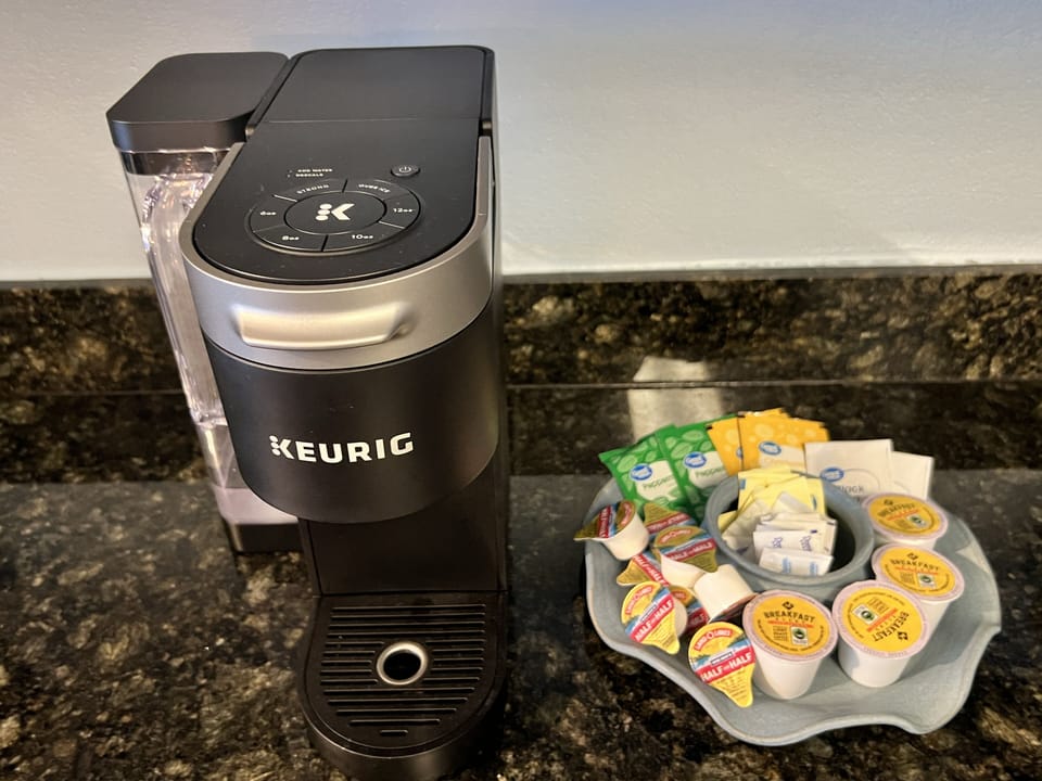 Complimentary coffee and tea upon arrival