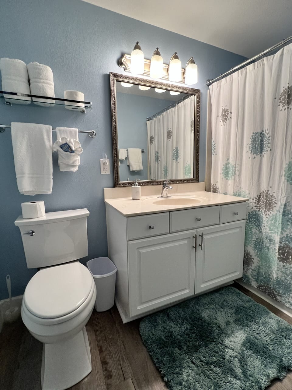 Master bathroom with shower/tub