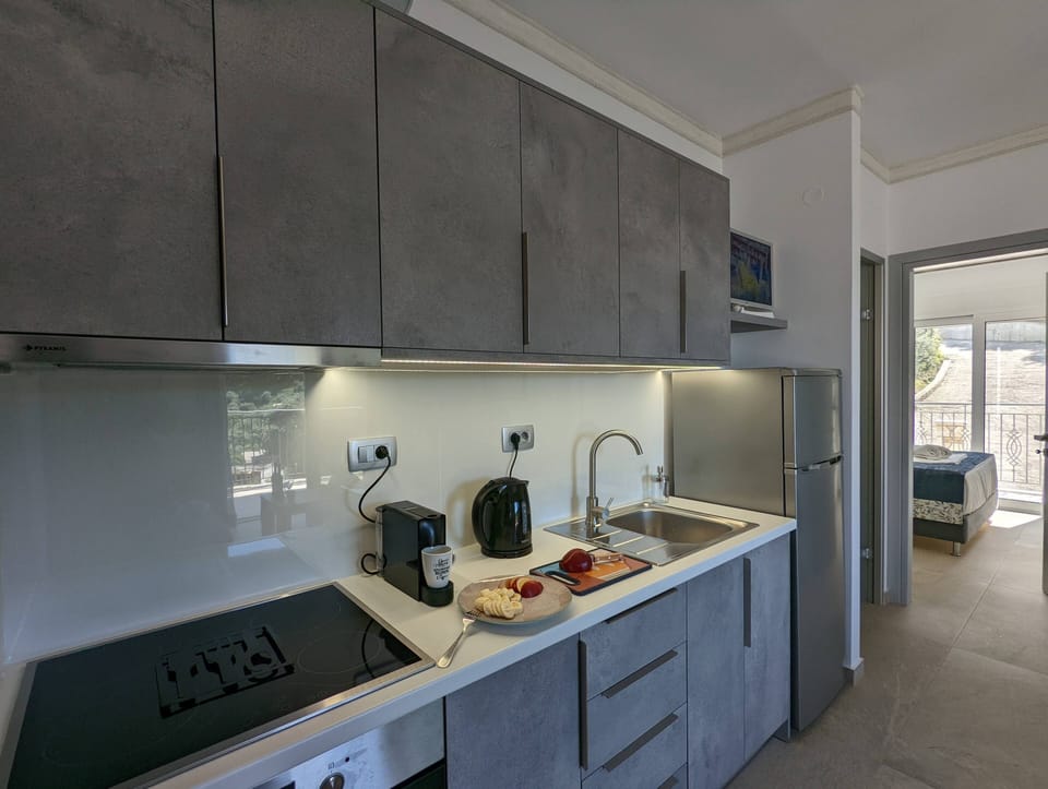 Luxury Apartment | Private kitchen | Full-size fridge, oven, espresso maker, coffee/tea maker
