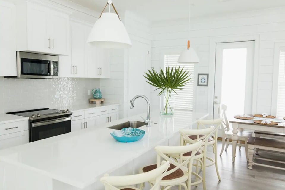 Quartz countertops and a brand new kitchen. A great place to cook your next meal