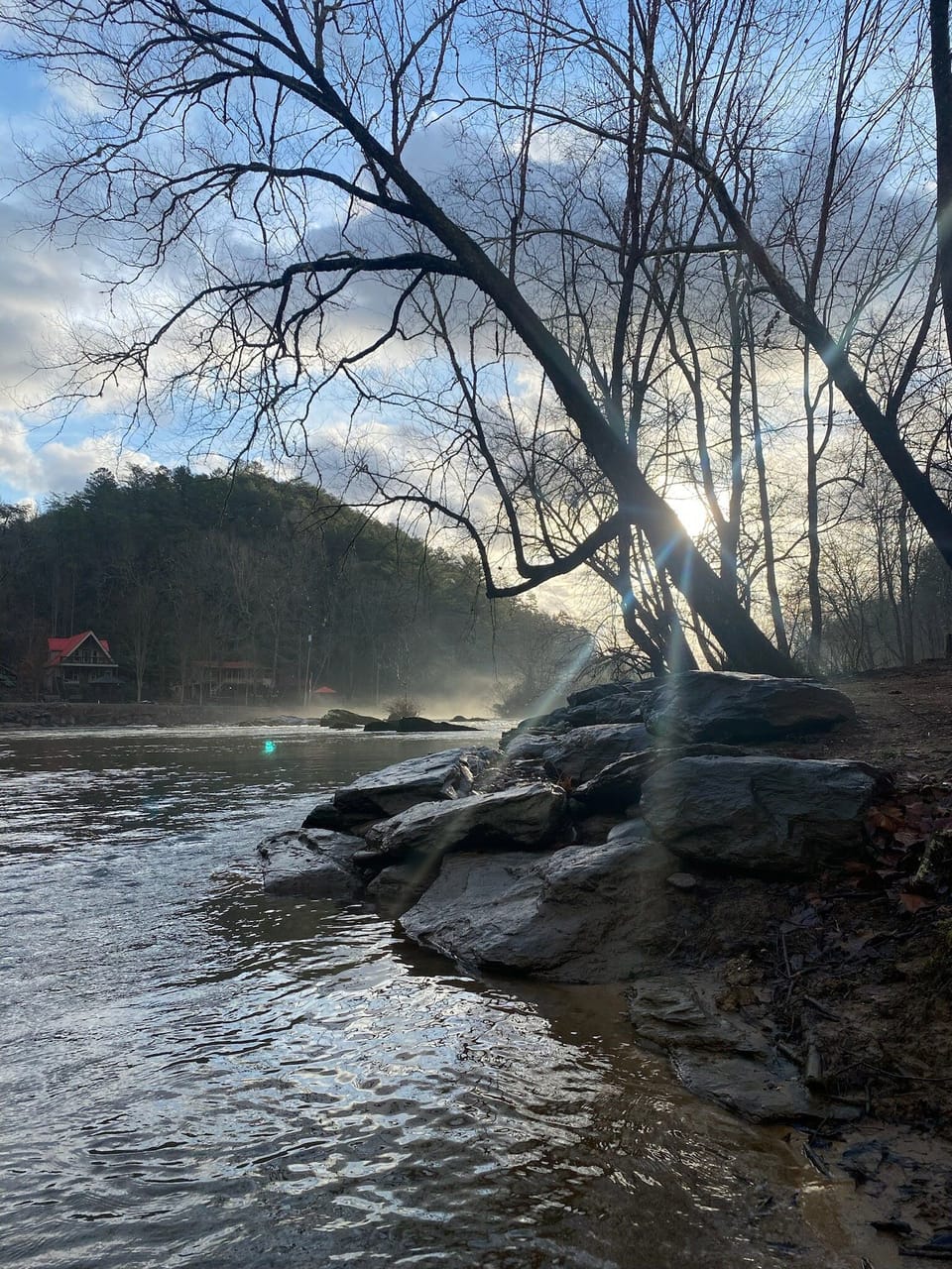 Hiawassee River view (short drive or healthy walk from the house). 