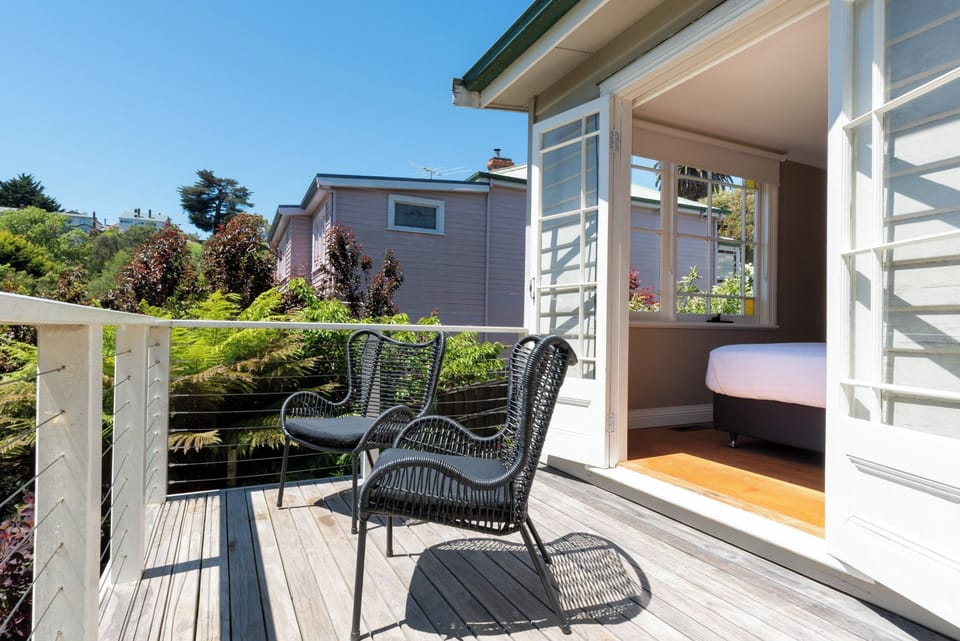 Enjoy the northerly sunshine and views on the deck