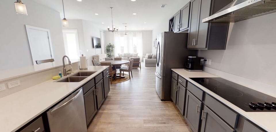 Kitchen to living room view