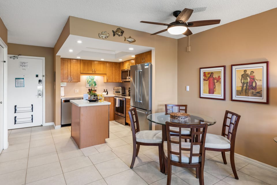 Enjoy your meal at the table with enough room for 4 people.