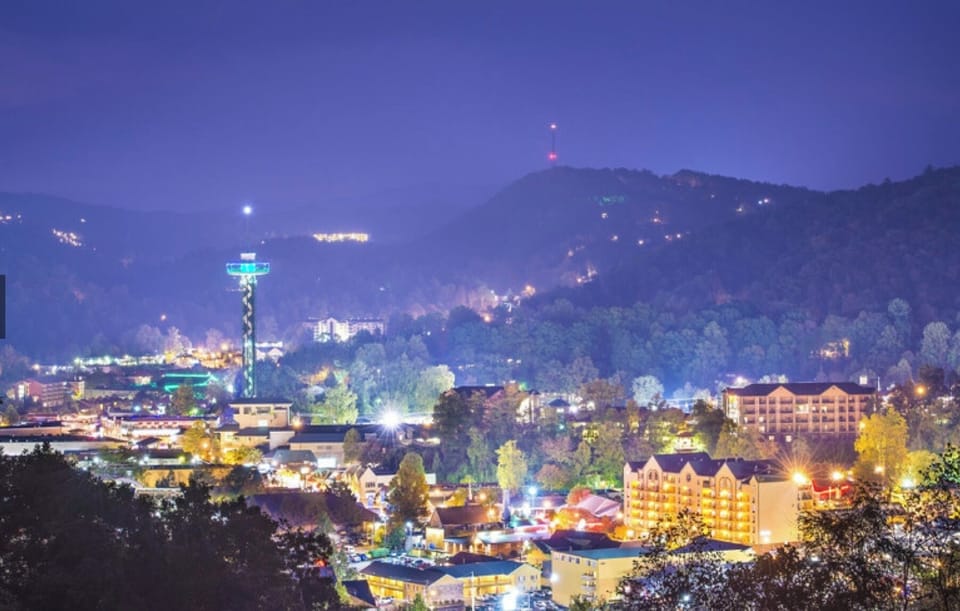 Aerial view of Gatlinburg