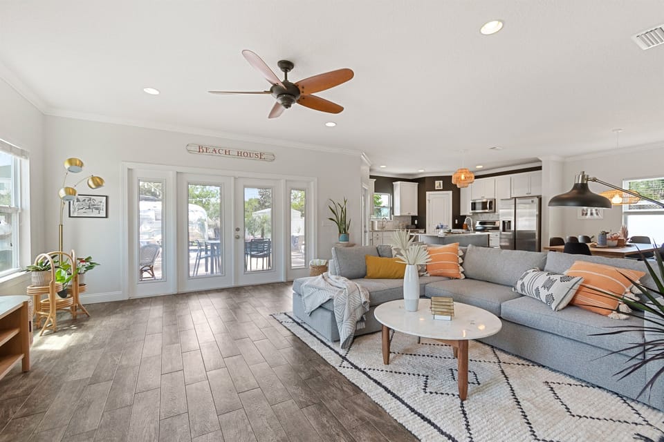 Cozy couch for lounging with family