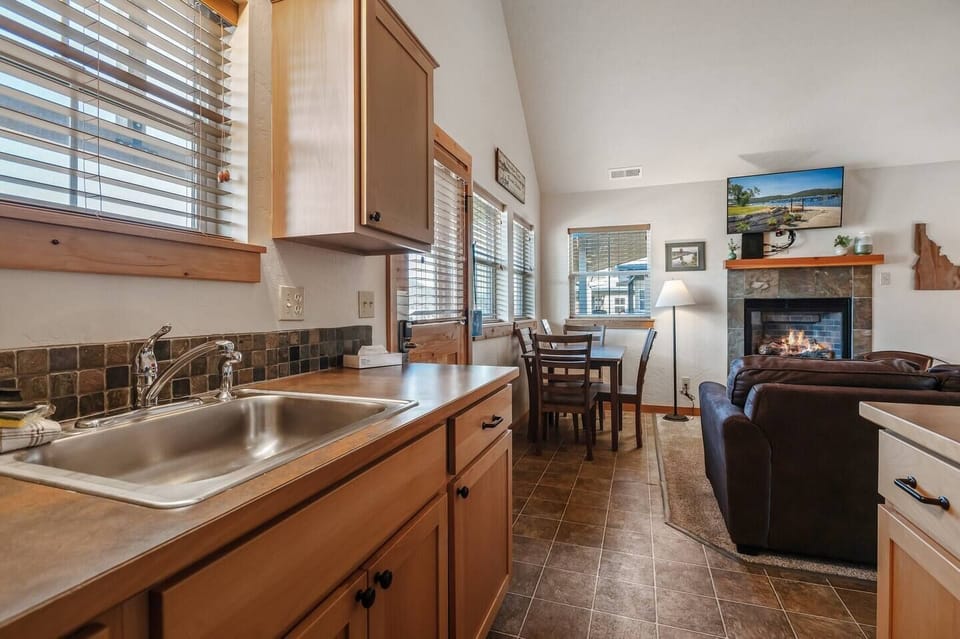 Comfortable queen-sized bed.