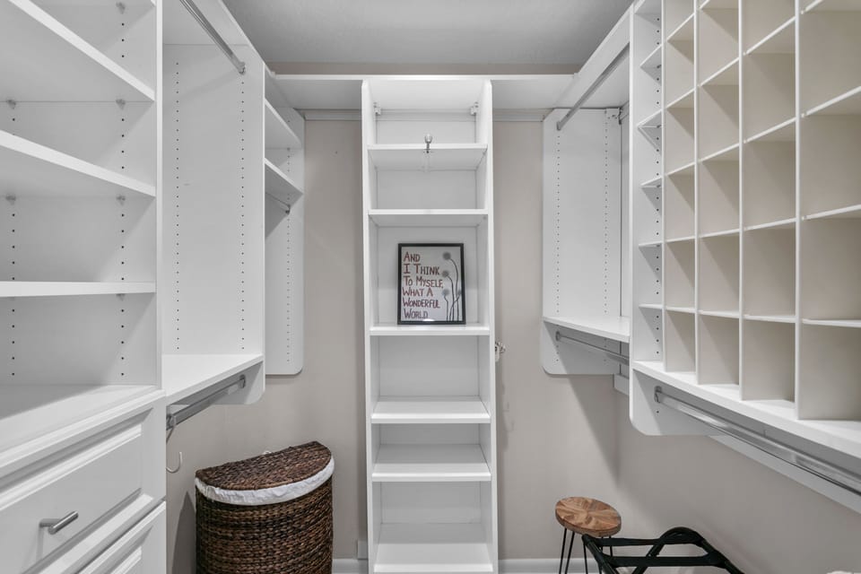 Dual walk in closets