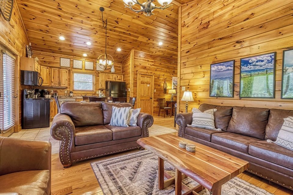 Cold drinks are nearby the living area with proximity to the kitchen. 