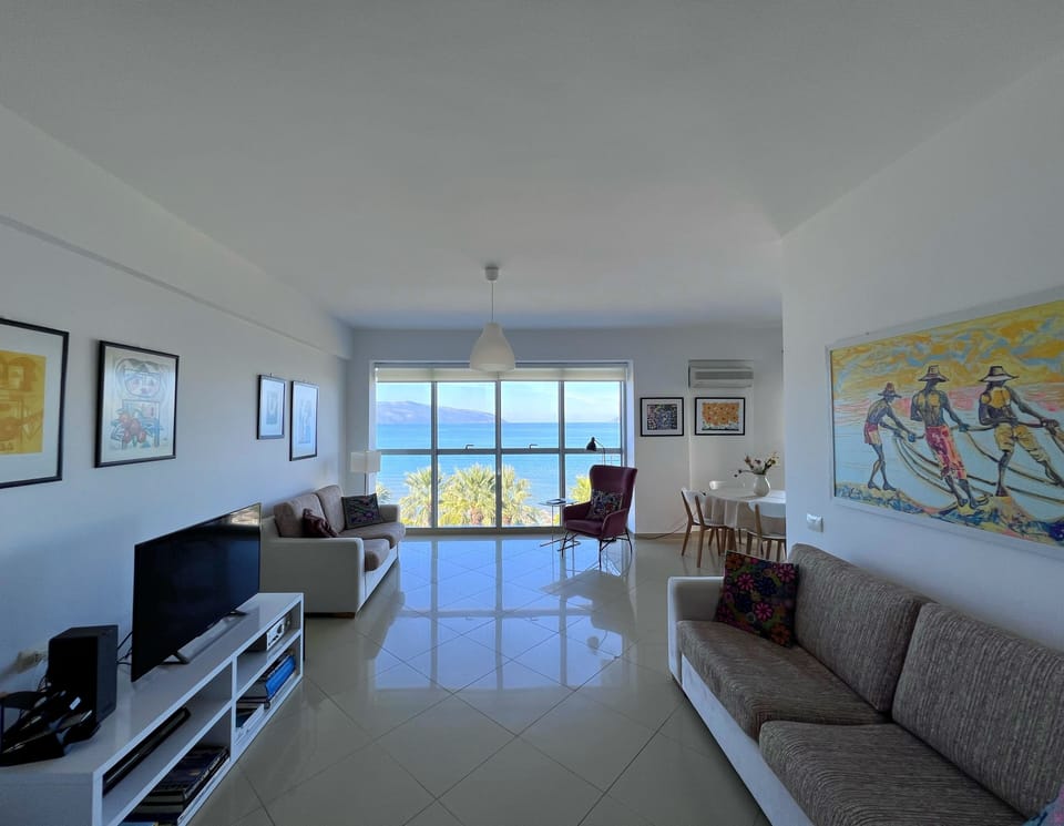 Living room with sea view