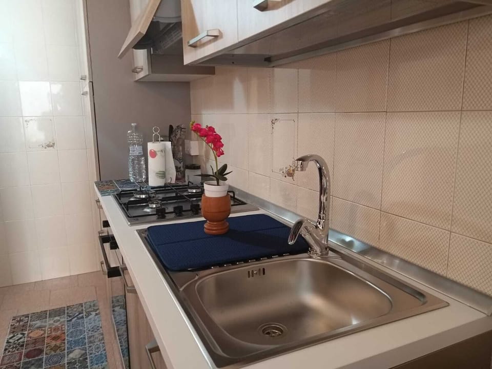 Apartment | Private kitchen | Full-size fridge, microwave, oven, stovetop