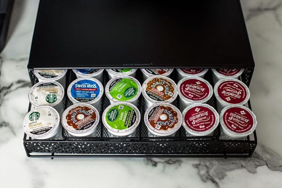 Variety of coffee with sugar and creamer provided as well