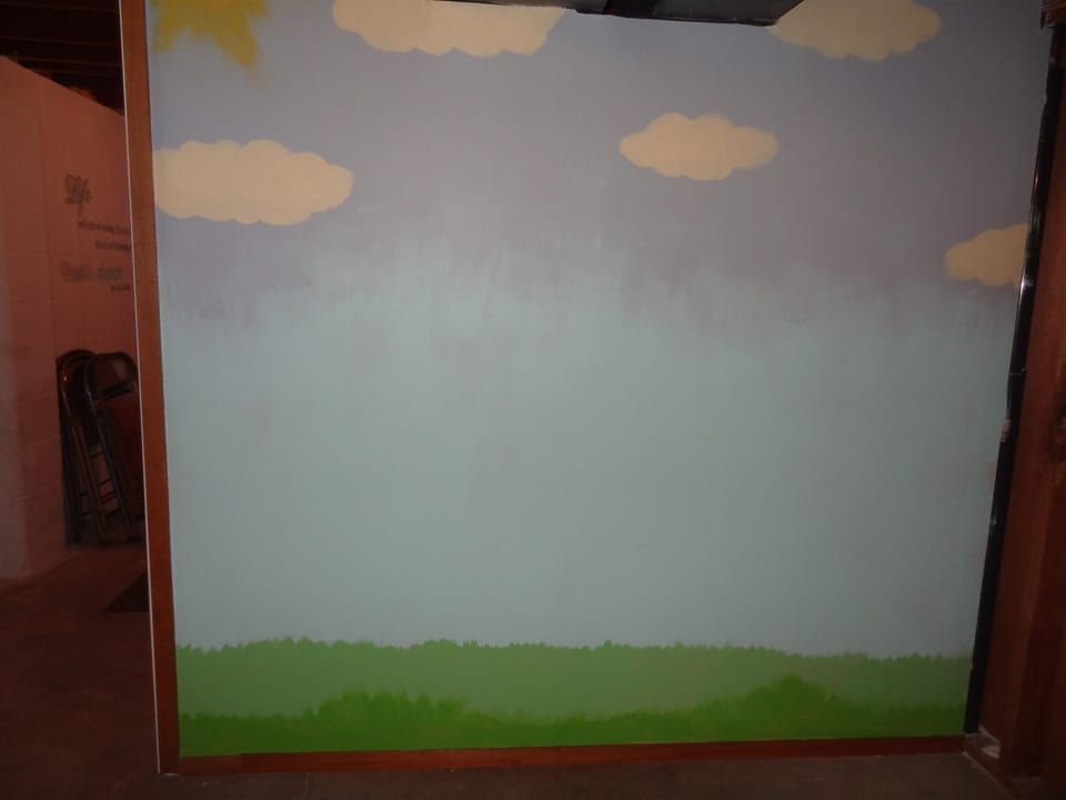 Mural you can take selfies with as a background.