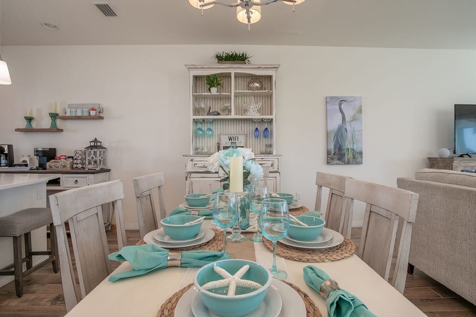 The table is set - Coastal Chic!