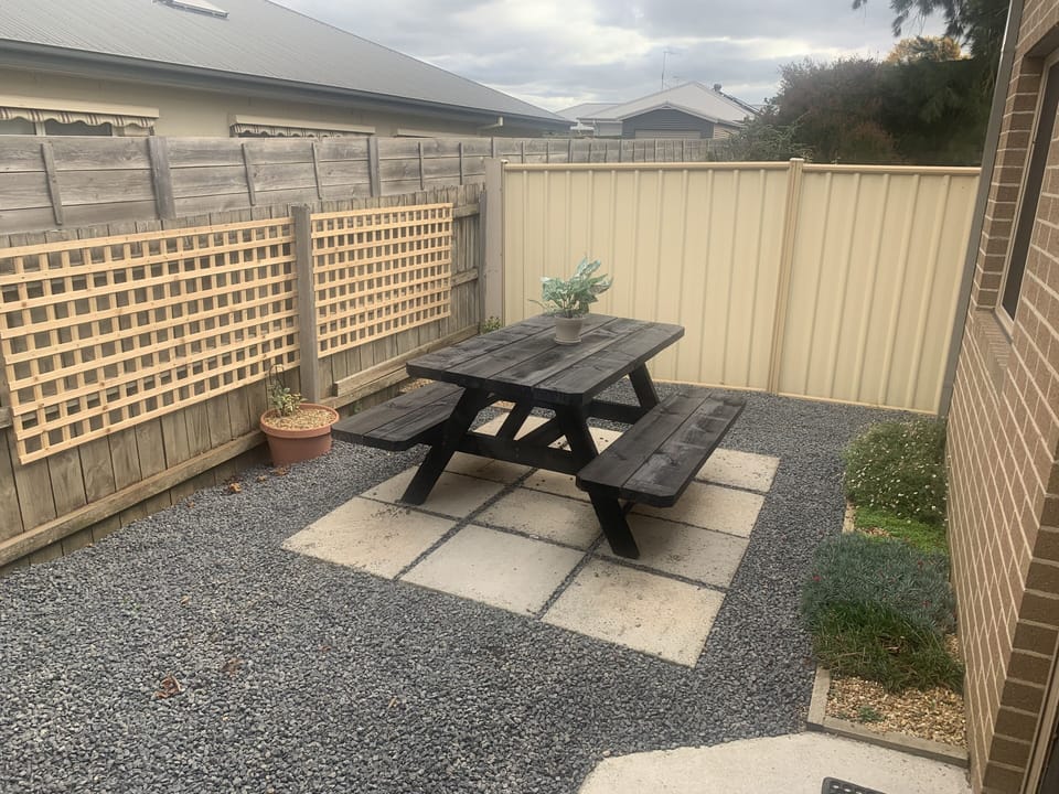 Outdoor eating area
