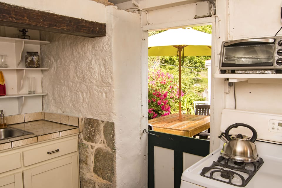 Kitchen Dutch door to the rear patio