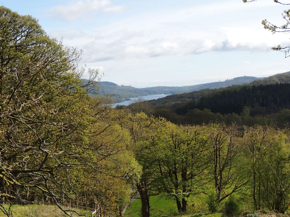 View of Lake Windermere from Top Garden Suite in Far Sawrey