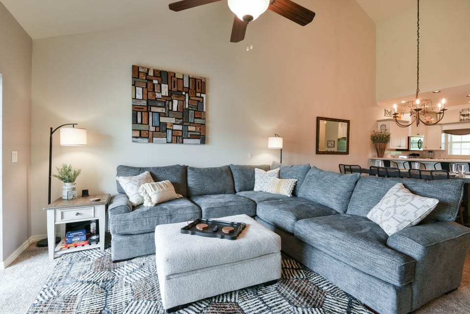 Plush sectional sofa with seating for everyone