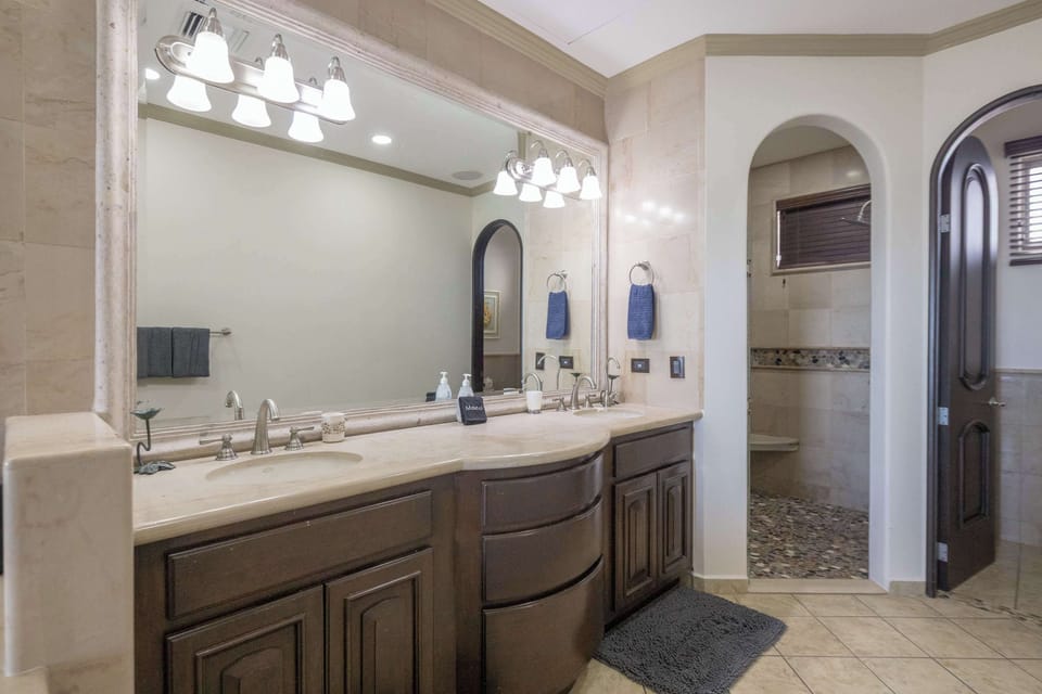 Master bathroom walk in shower