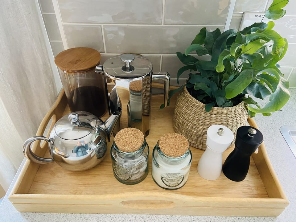 Fresh tea, filter coffee and welcome provisions await.
