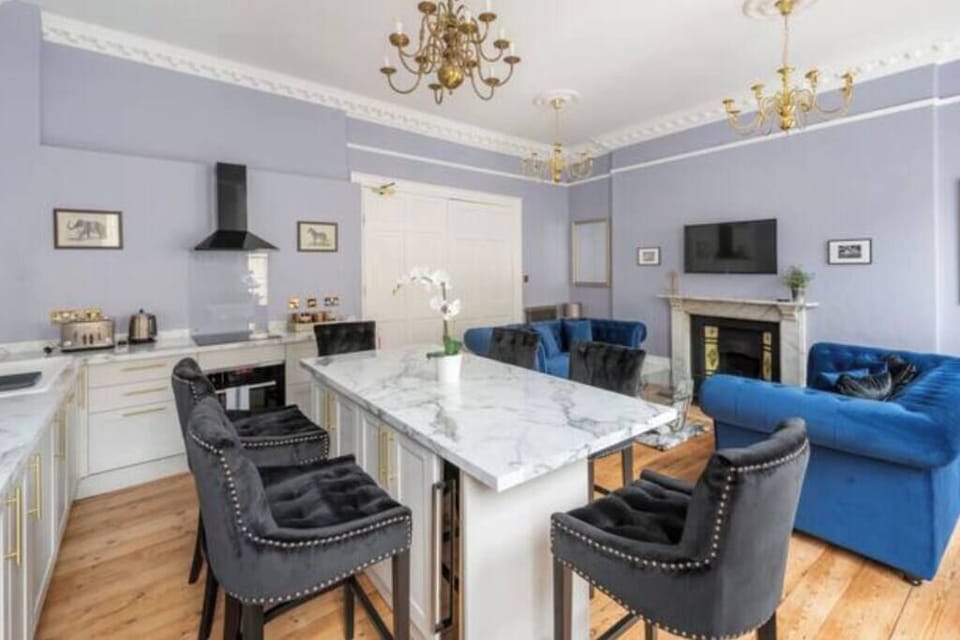 Open plan living space.