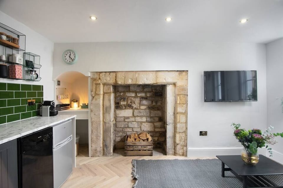 Open plan living space, full of character