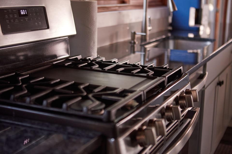 Gas stove for cooking your favorite meal.