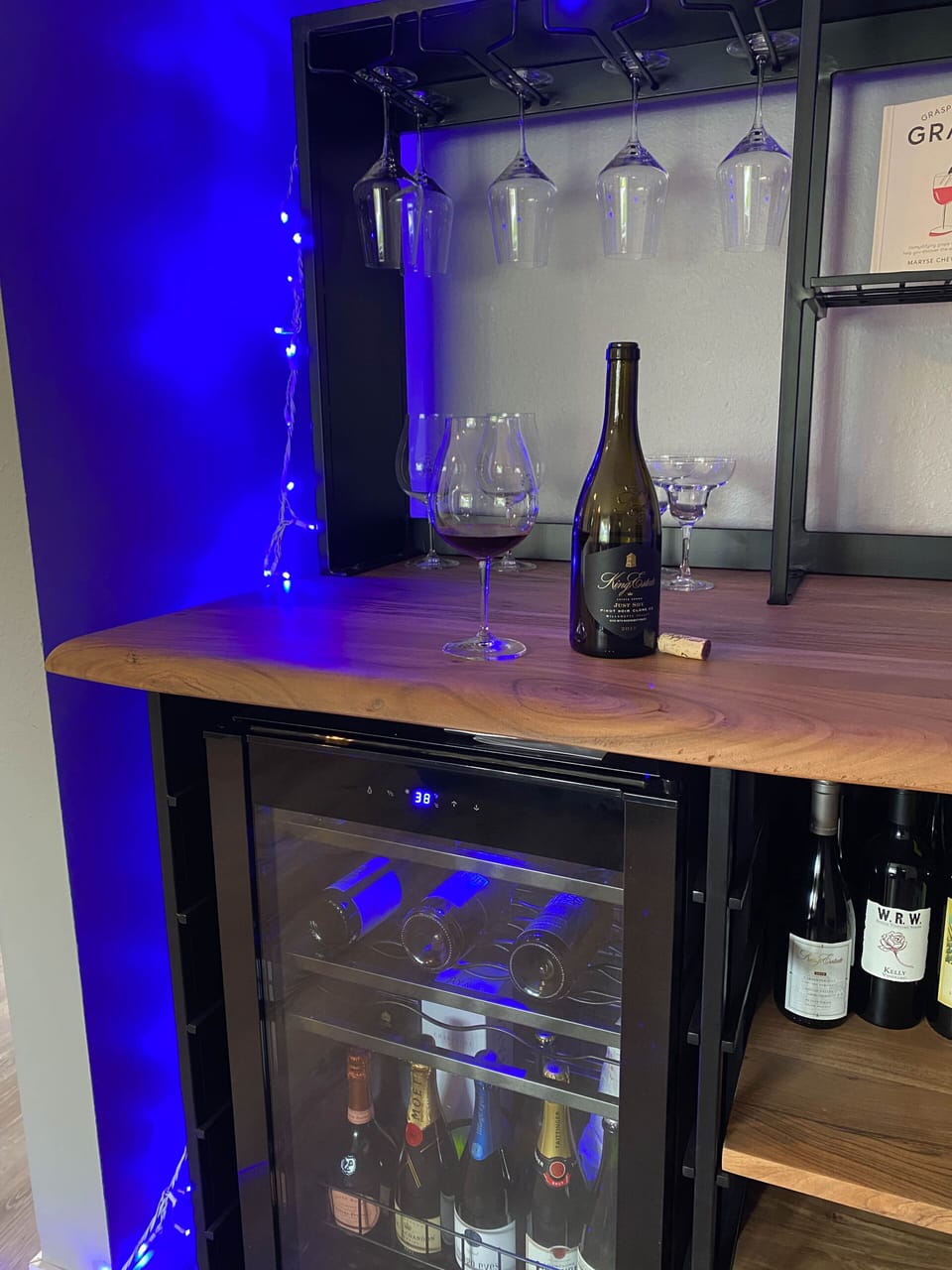 Bar and wine fridge