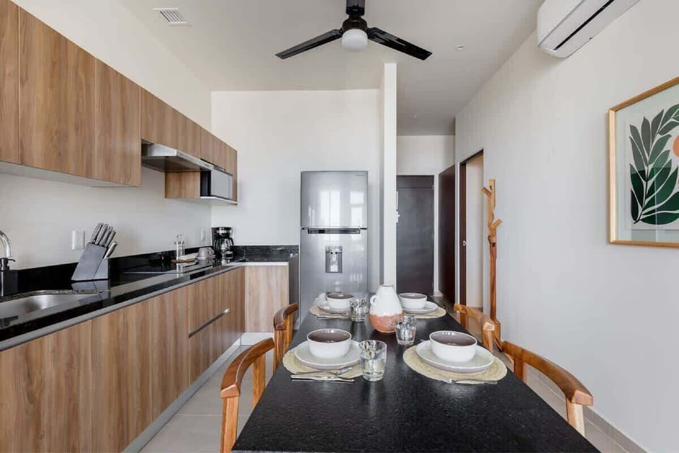 Cocina perfectamente equipada para tus comidas.