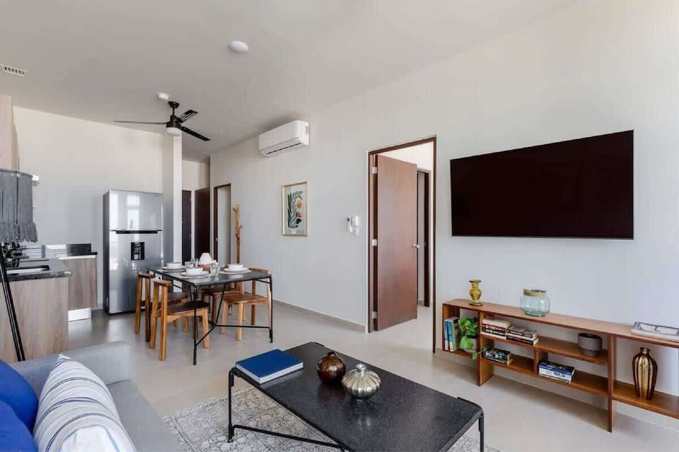 Sala con sofá cama, perfecta para relajarte y disfrutar de un momento de descanso. ¡Ideal para tu estancia!