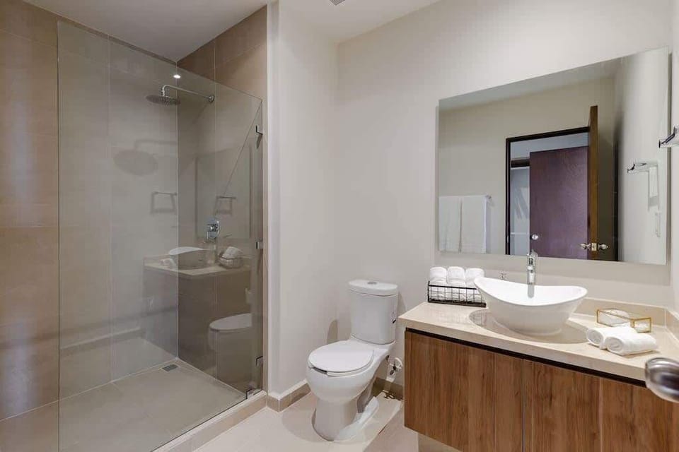 Full bathroom with shower