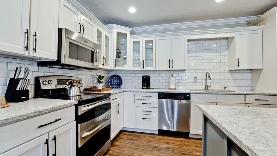 Oven was replaced with a single oven, but new oven does have air fryer ability.