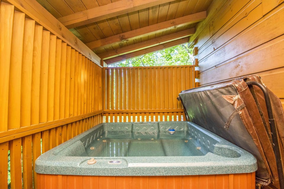 Take a soak in the hot tub.