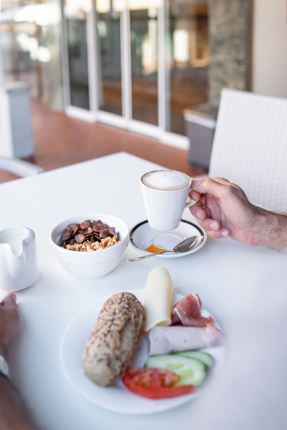 Daily buffet breakfast for a fee
