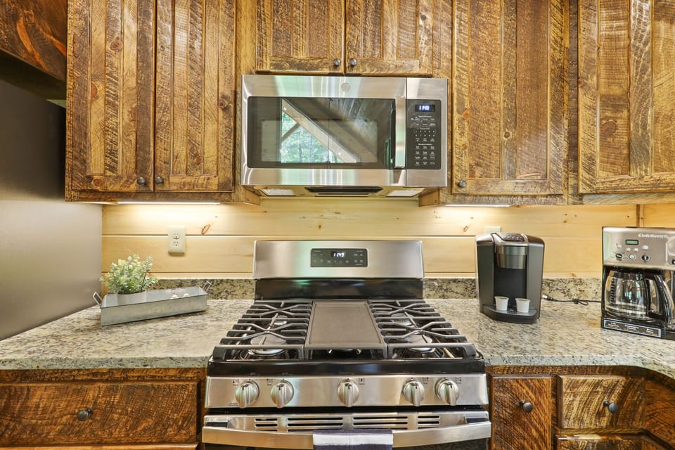 Gas range, Keurig and drip coffee