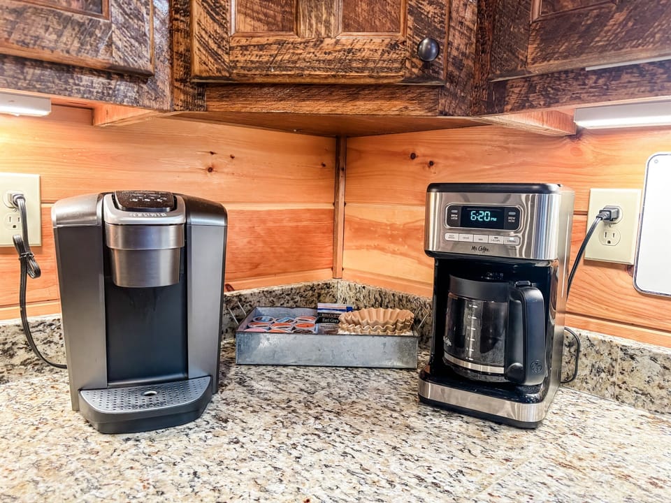 Coffee? We provide a drip coffee maker and a Keurig!