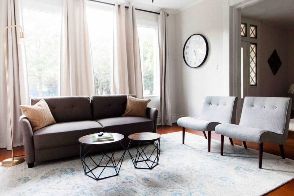 Kick back and catch some movies on the large flatscreen.