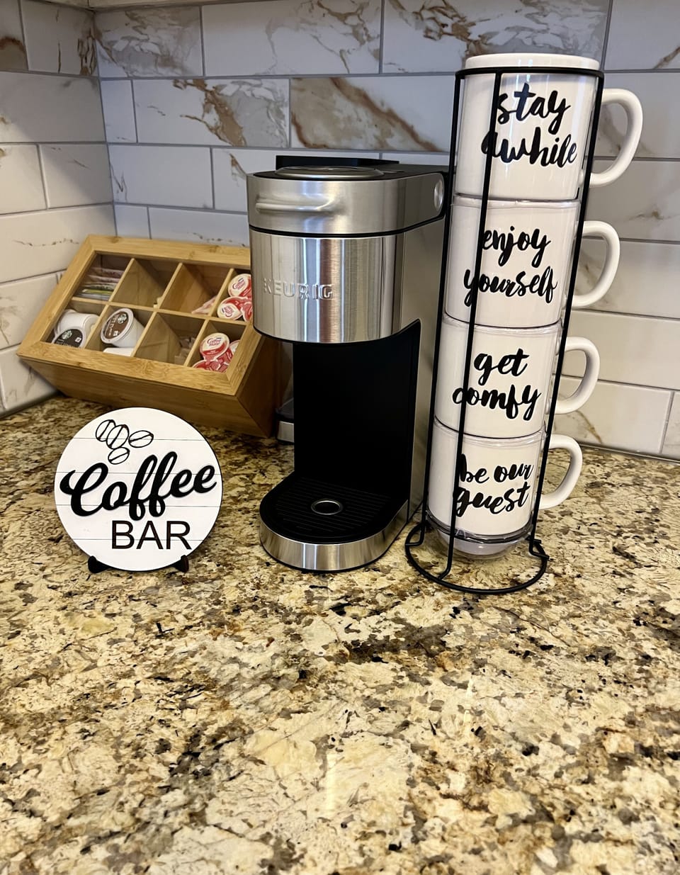 Enjoy a morning cup of coffee or afternoon tea!
