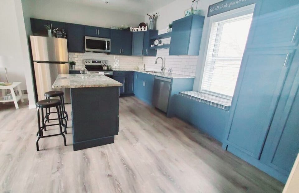 Fully stocked kitchen perfect for gathering with family and friends