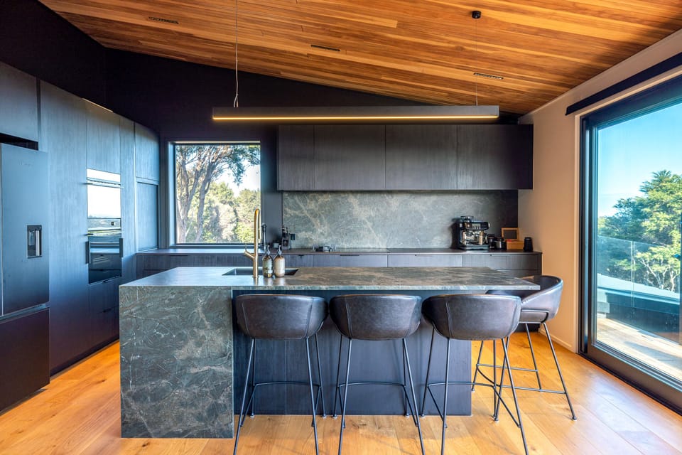 Luxury Villa | Private kitchen | Full-size fridge, microwave, oven, stovetop