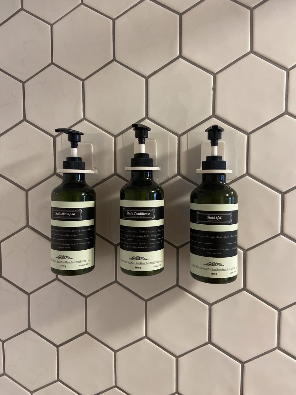 Shampoo, Conditioner, Body Wash Provided
